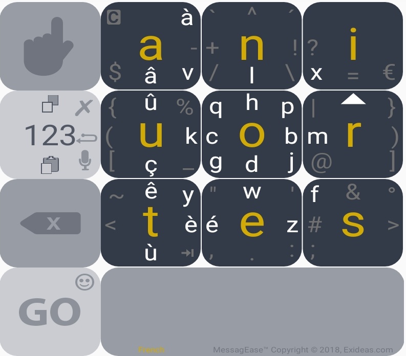 Clavier par défault